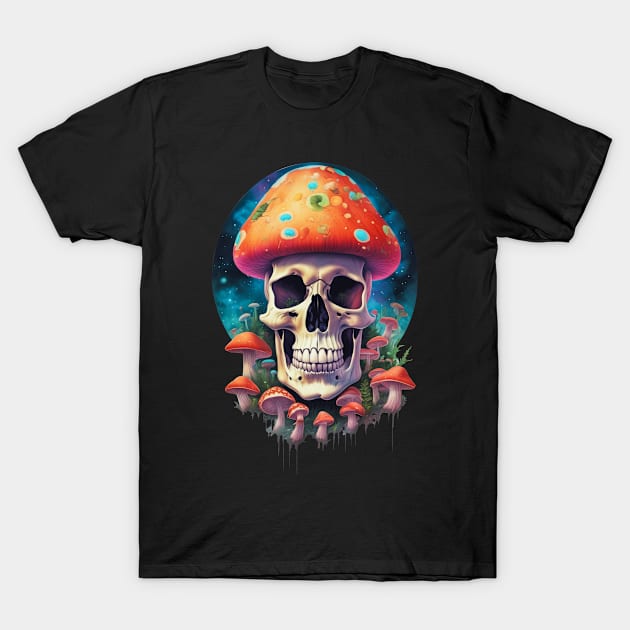 shroomy skull V T-Shirt by circlestances